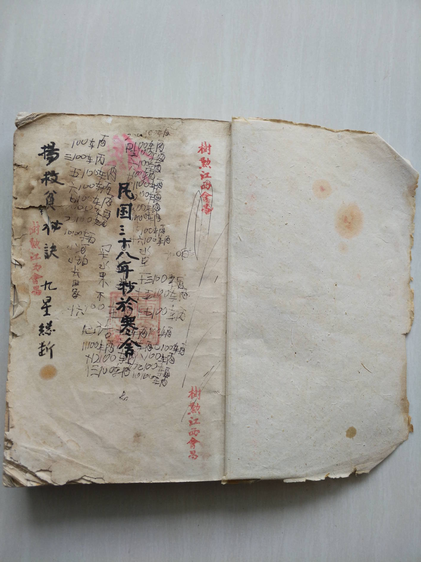 《杨救贫秘诀九星总断》民国38年家传抄本