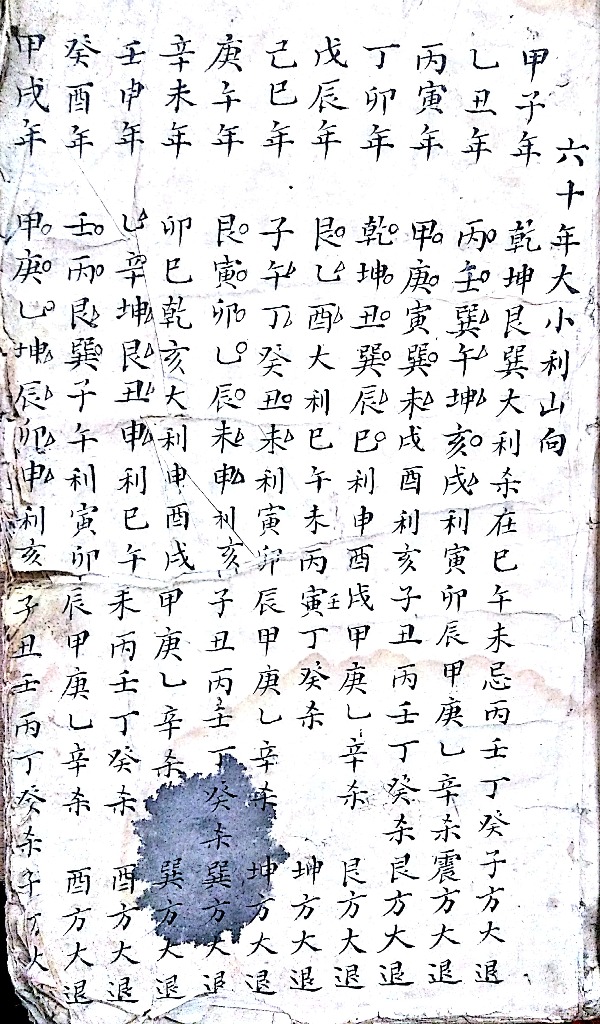 《六十年大小利山向》真正的堪舆师手抄本